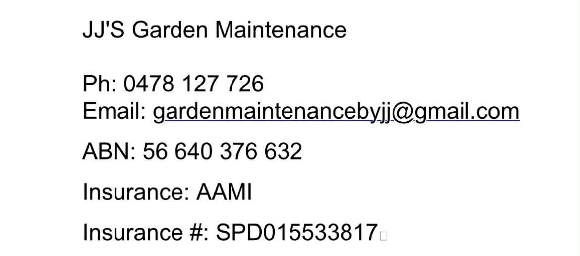 JJ's Garden Maintenance work